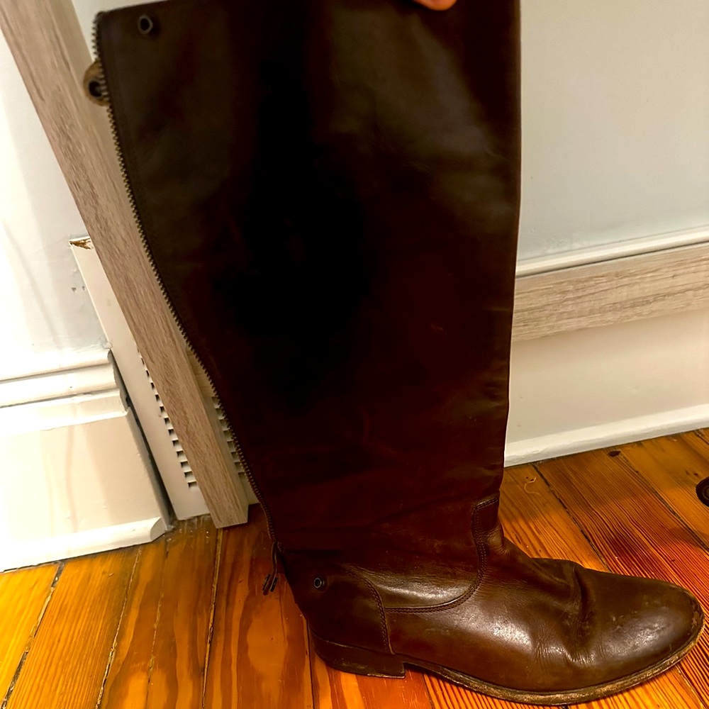 Frye Tall Brown Leather Melissa Boots